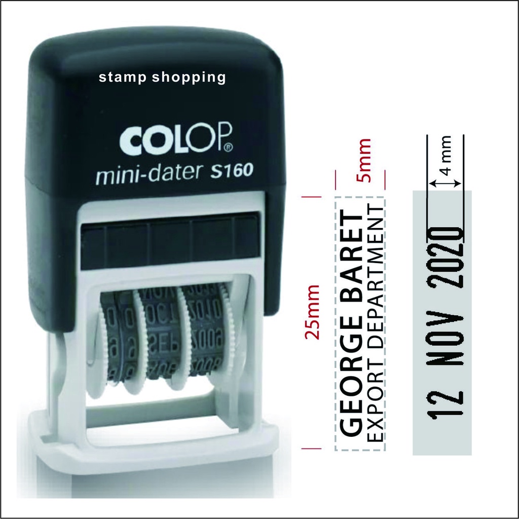 

[COLOP] STAMP NAME + DATE