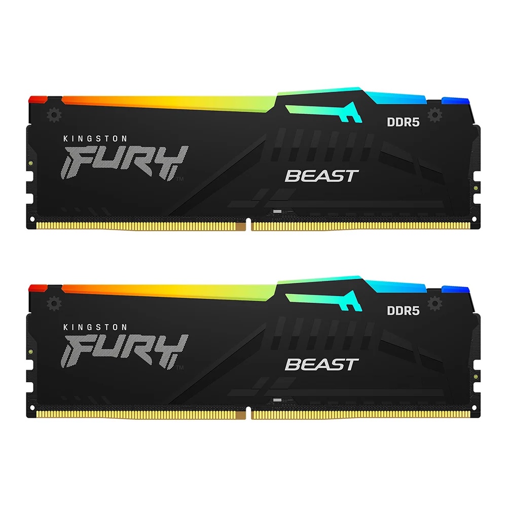 Kingston Fury Beast RGB 32GB 2x16GB DDR5 5200Mhz Resmi