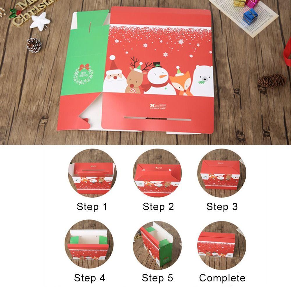 R-flower Merry Christmas DIY Hadiah Xmas Tahun Baru Pesta Dekorasi Rumah Candy Box