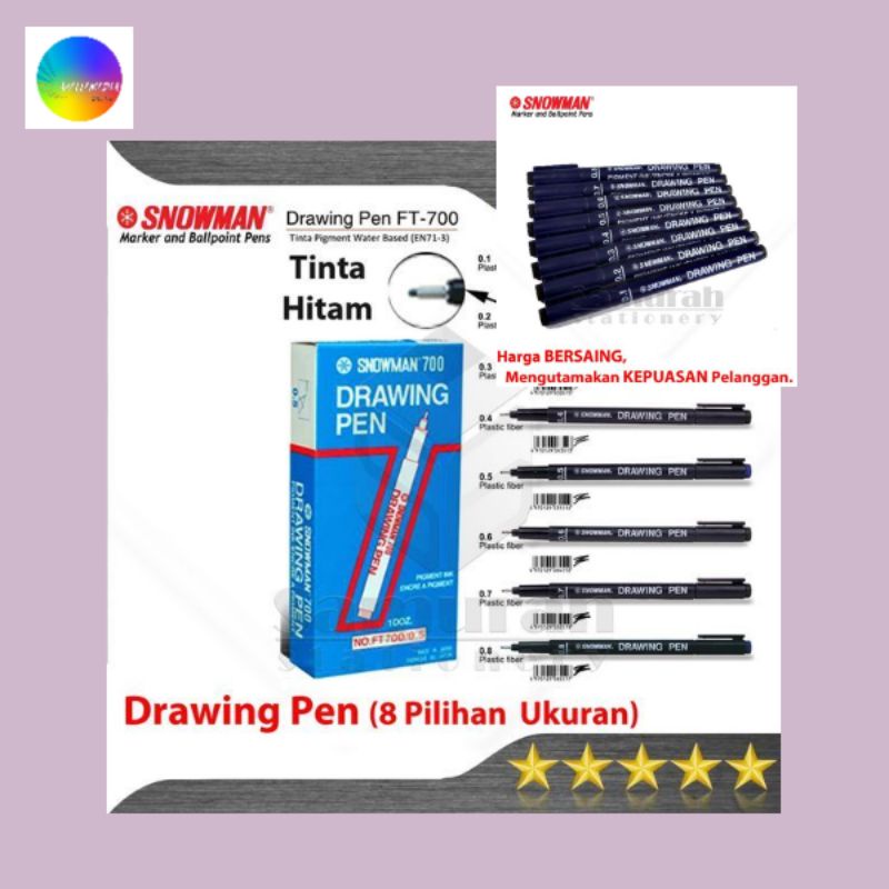 

Spidol Drawing Pen Snowman / Permanent Marker Ft 700 ECER (ORIGINAL PRODUK)