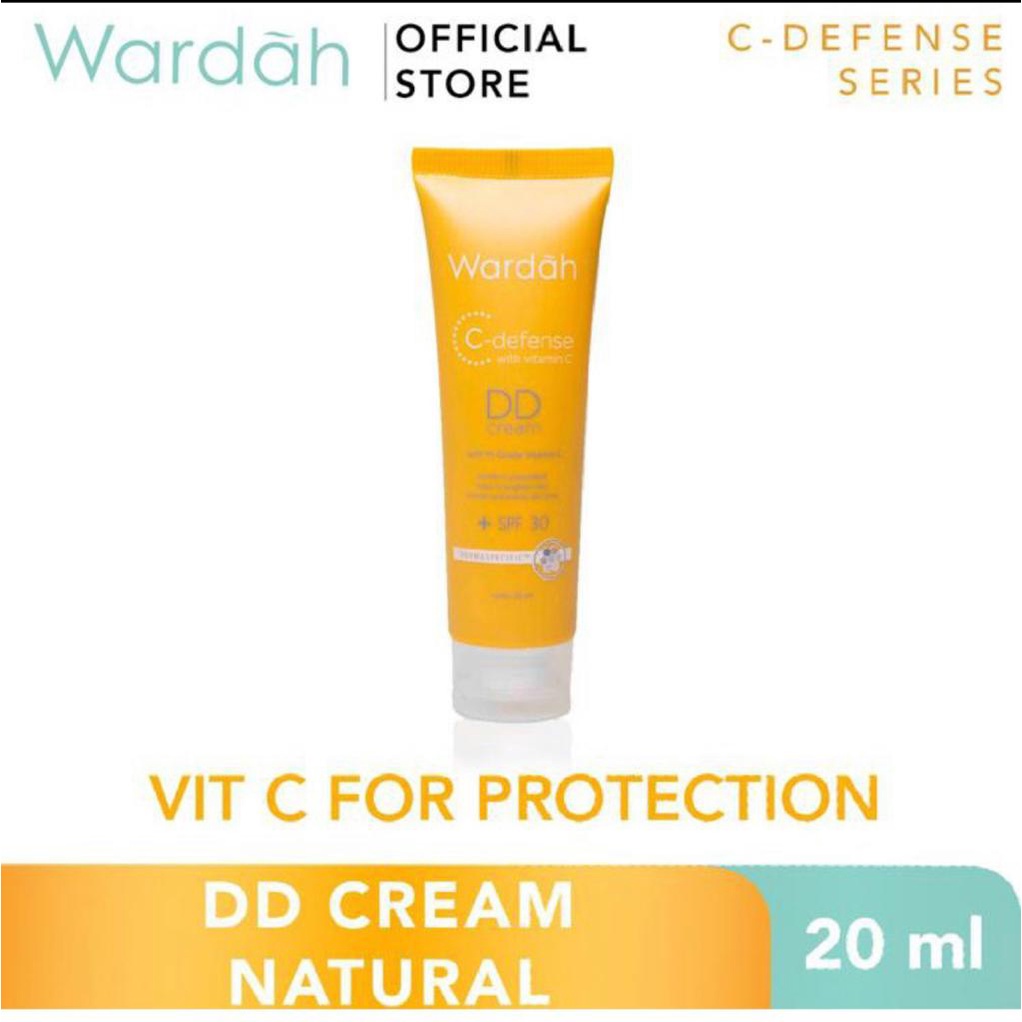 Wardah C-Defense DD Cream 20 ml - Cerah dan Warna Kulit Merata dengan HiGrade Vitamin C dan SPF 30