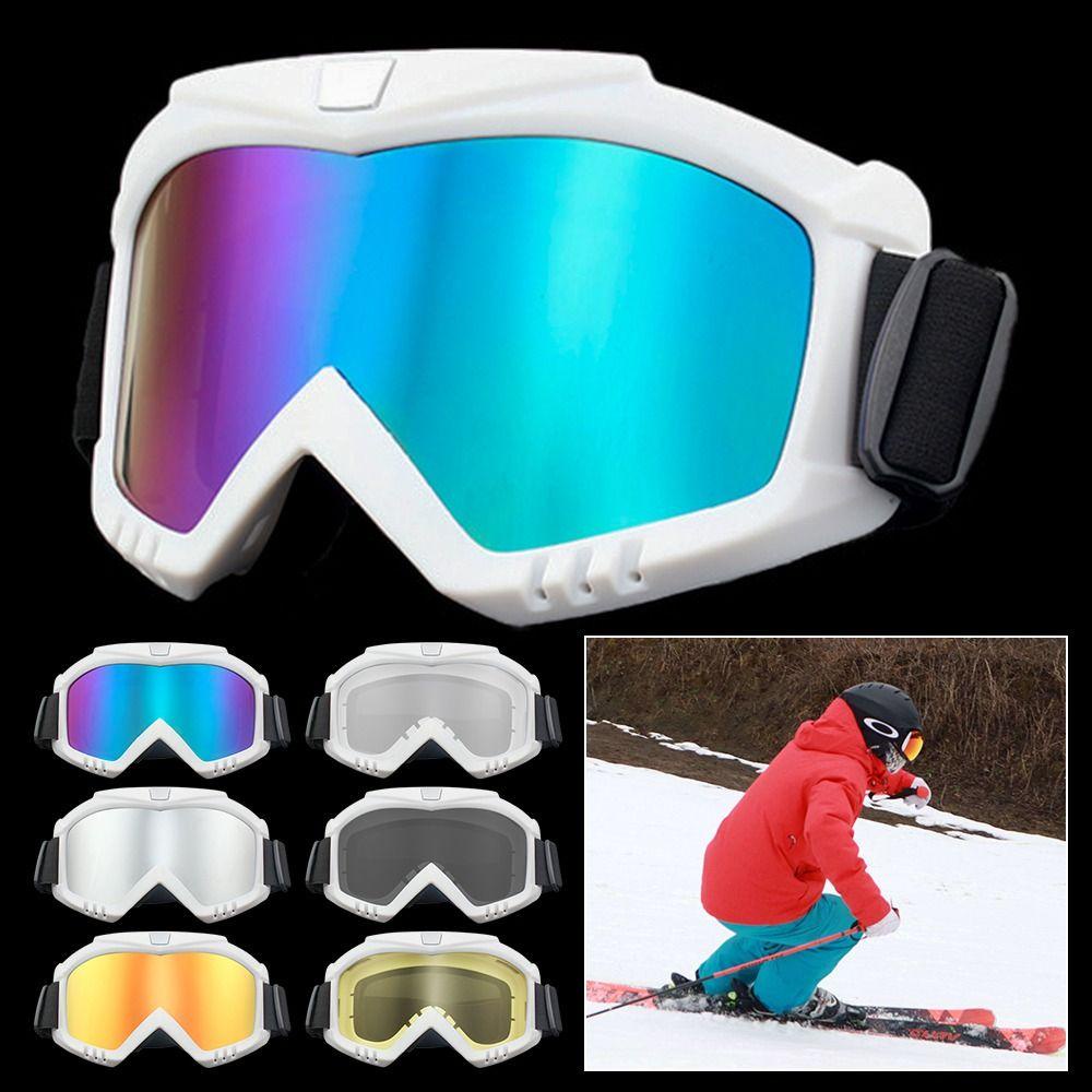 Populer Kacamata Ski Pelindung Musim Dingin Windproof Dustproof Lensa Frame Snowboard