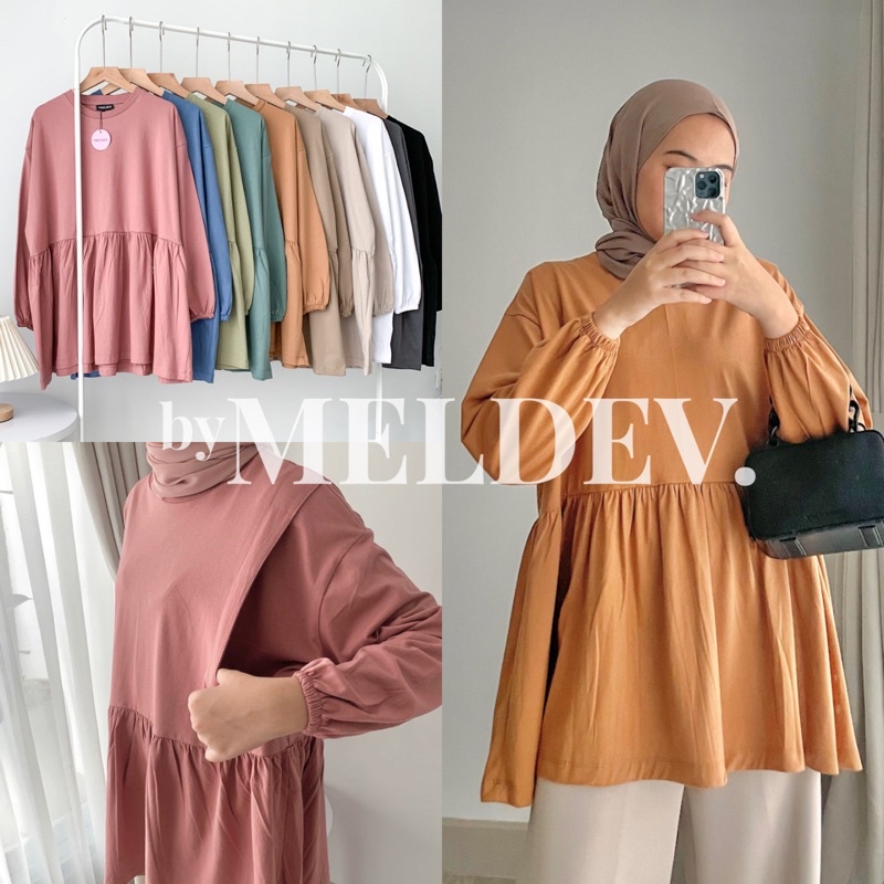 Bymeldev Ruffle Oversized Top Nonbusui Busui