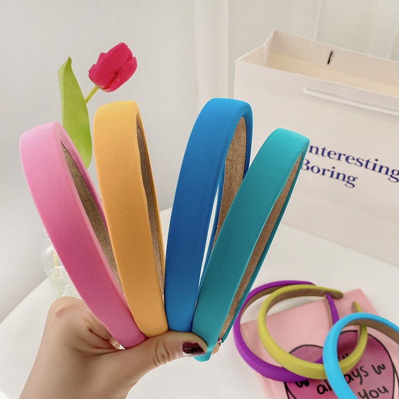 3SP | AC69 Bandana Bando Headband Aksesoris Rambut Wanita Fashion Korea Warna Terbaru Seri Mori Warna Solid Spons Lebar Non-Slip Wanita
