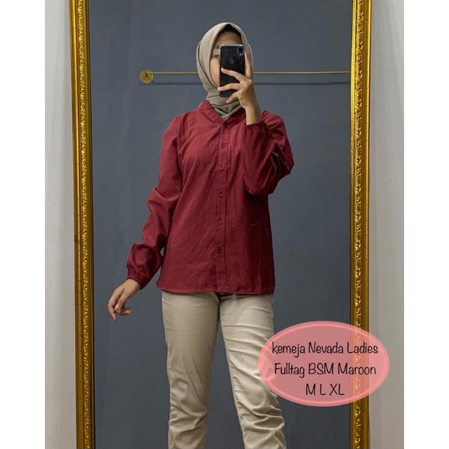 KEMEJA NEVADA WANITA BRANDED MATAHARI MURAH KMJNVD228