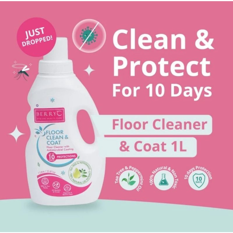 BerryC Floor Cleaner &amp; Coat - Pembersih Lantai 1 Liter