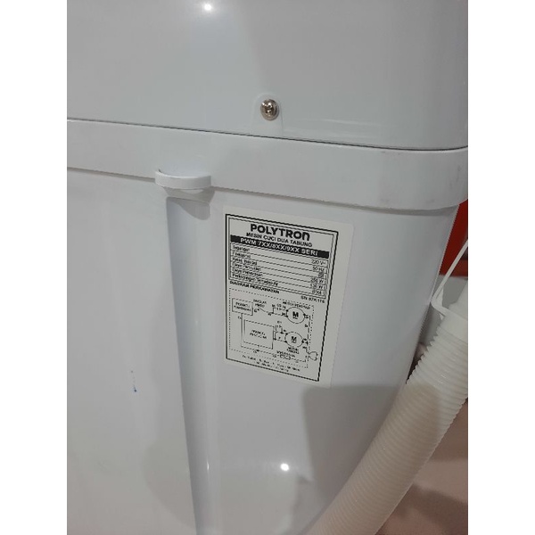 Mesin Cuci 2 Tabung Polytron 8kg PWM 801