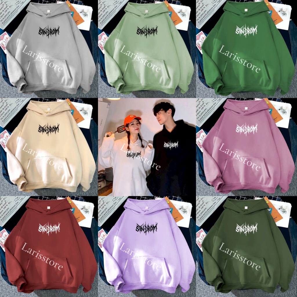 Sweater Hoodie Pria Wanita Oversize Syndrom L/XL XXL Hoodie Wanita Pria Korea Style Tebal Sweater Ho