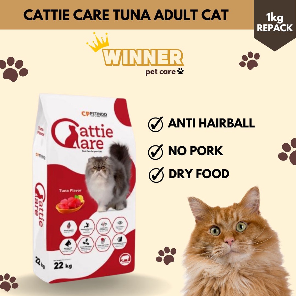 Cattie Care Tuna Adult Cat Food Repack 800gr