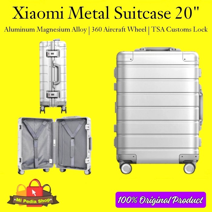 Xiaomi Luggage Metal Suitcase 20 Inch - Mi Luggage 20inch Koper Travel