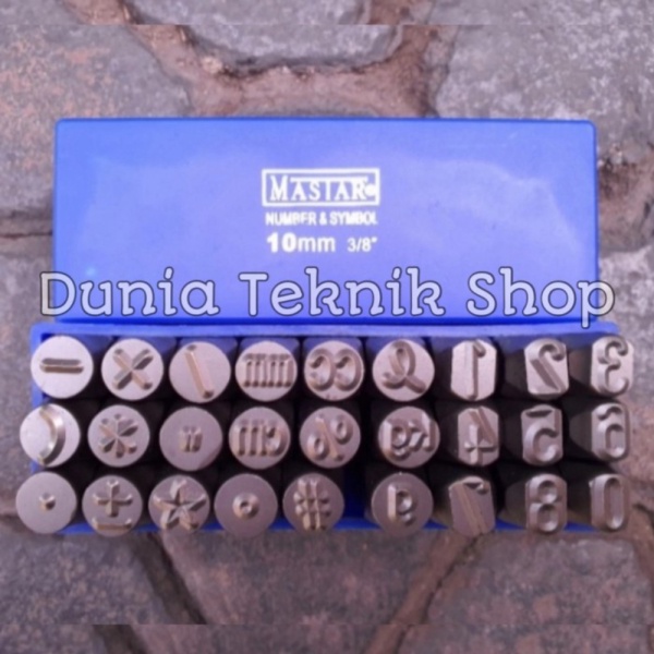 

Promo limited stock Angka Dan Simbol Ketok 10mm Mastar Number Symbol Stam Berkualitas
