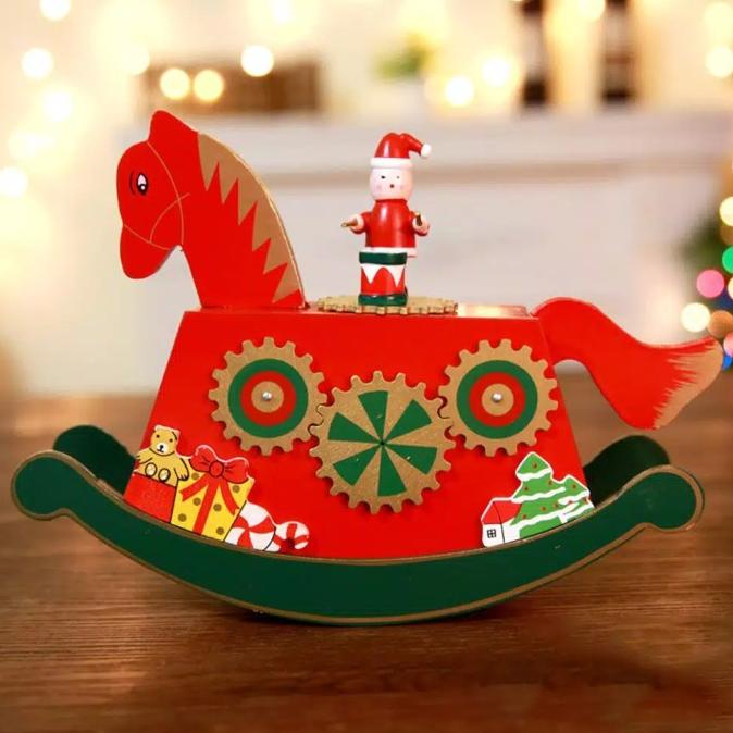

BEST QUALITY - KOTAK MUSIK NATAL KAYU SANTA MUSIC BOX CHRISTMAS GIFT