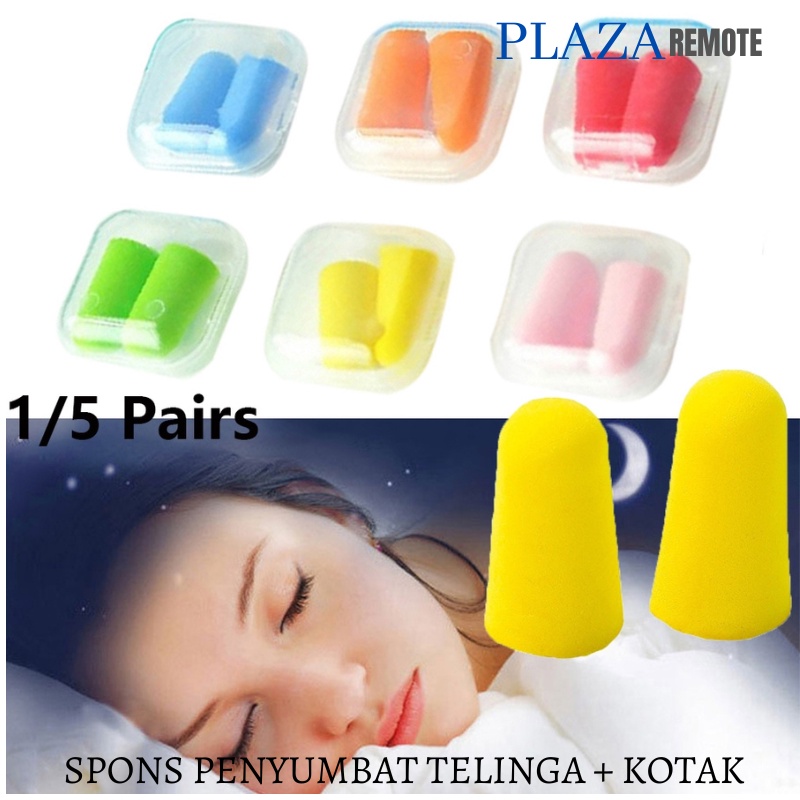 SPONS / BUSA PENYUMBAT TELINGA UNTUK PEREDAM SUARA SET ISI 2 PC
