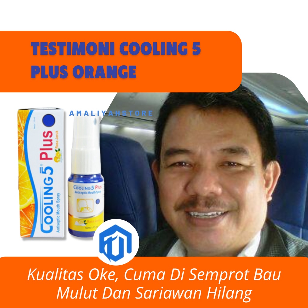 Cooling 5 Plus Spray Orange 15ml Obat Sakit Gigi Berlubang Nyeri Linu Gusi Bengkak Sariawan Bau Mulut Ampuh Rasa Jeruk Anak Dan Dewasa