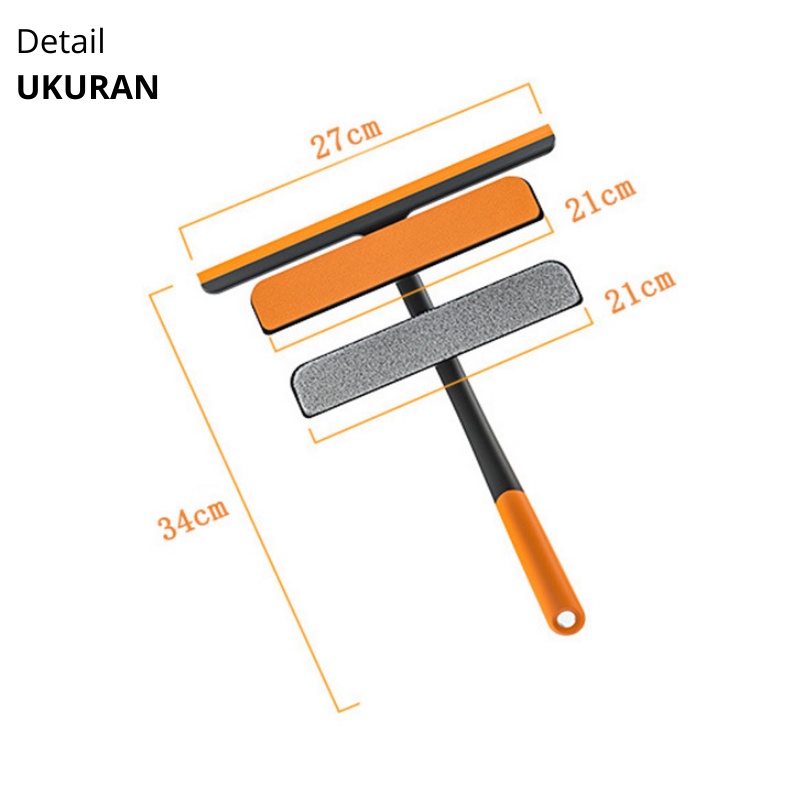 CEO Alat pembersih kaca dan jendela 3 IN 1 multifungsi 360 derajat / Window Mirror Brush Wipper 3in1