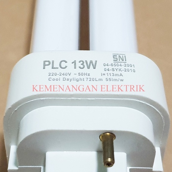 SHINYOKU LAMPU PLC TUSUK 2PIN 2KAKI 13 WATT 13W 13WATT 13 W WARM WHITE / WHITE