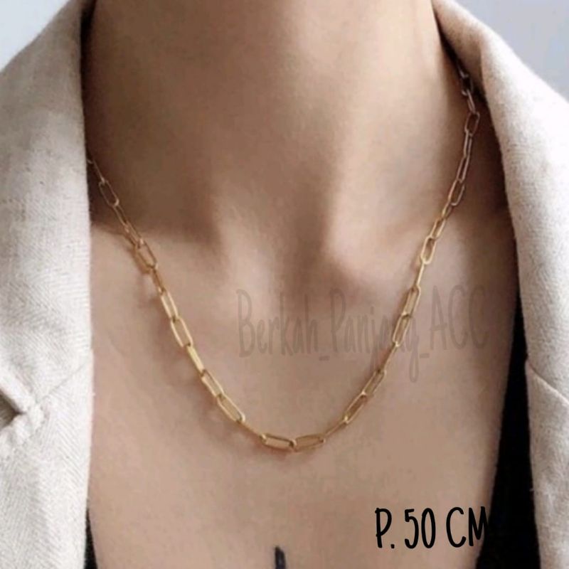 KALUNG TITANIUM PAPERLINA TERBARU perhiasan super berkelas fashion korea anti karat dan anti luntur