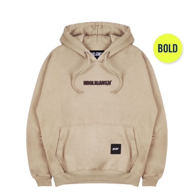 Hoodie Hooligans  Bold Speziale - Hoodie Hooligans Cream Wanita Pria original - HOOLIGANS