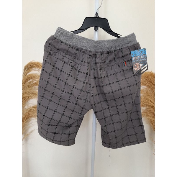 CELANA PENDEK PRIA TARTAN DISTRO MOTIF KOTAK KOTAK KOLOR RIP PINGGANG KARET