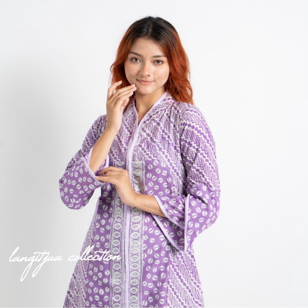 LANGITJUA BATIK SOLO | SAMITHA 01 TUNIK BATIK PASTEL BUSUI FRIENDLY