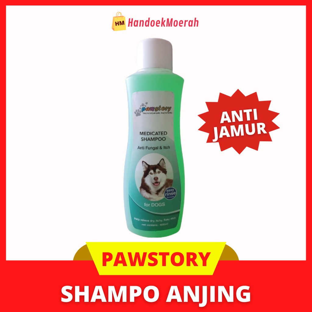 Pawstory - Dog Medicated Anti Fungal &amp; Itch 600ml / Shampo Anjing Murah