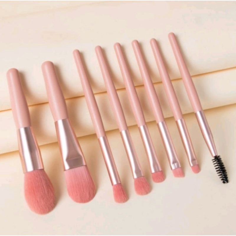 Kuas Make Up Lomira 8 in 1 Travel Mini Make Up Brush Set / Make Up Tools Set