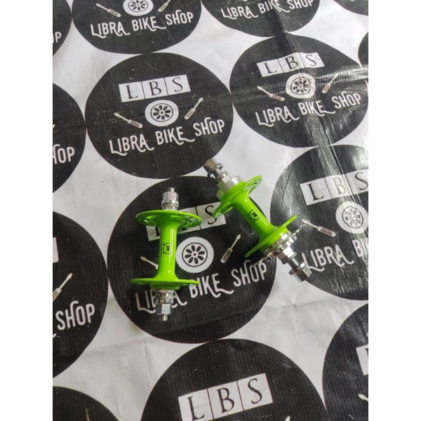 HUB NOVATEC FIXIE TRACK 36H 16T DOUBLE FIXED BEARING HIJAU POWER