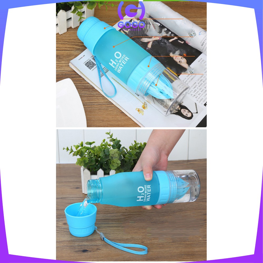 GOGO-C708 Botol Minum Infuser H2O Tempat Minum Tumbler Ada Alat Peras Jeruk Infused Water Sari Buah Botol Air Infuse