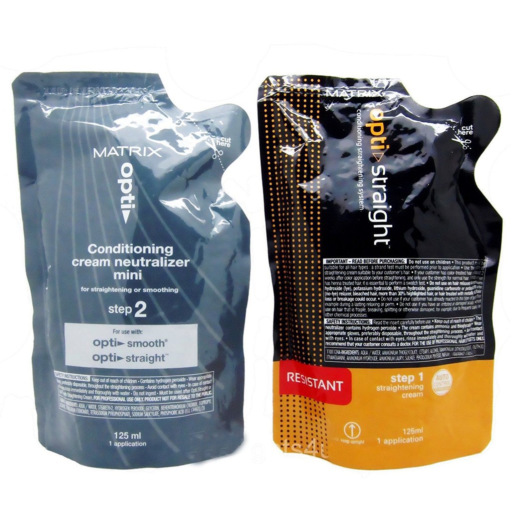 MATRIX Opti Mini Straight Normal / Resistant Sachet | Obat Bonding | Rebonding | Pelurus Rambut