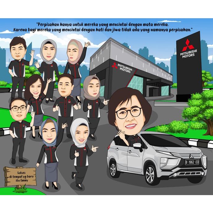 Karikatur Digital Kado Perpisahan Farewell / Hadiah Custom Murah Bagus
