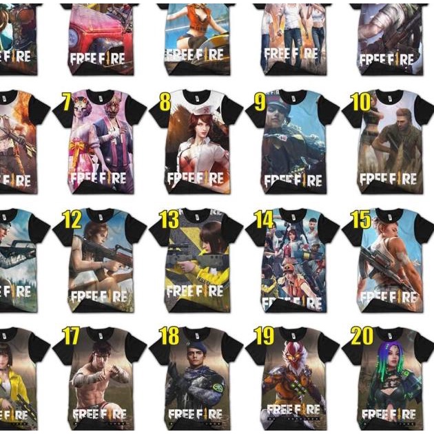 Kaos Free Fire Kaos FF Kaos Game Free Fire Uniq MURAH MERIAH
