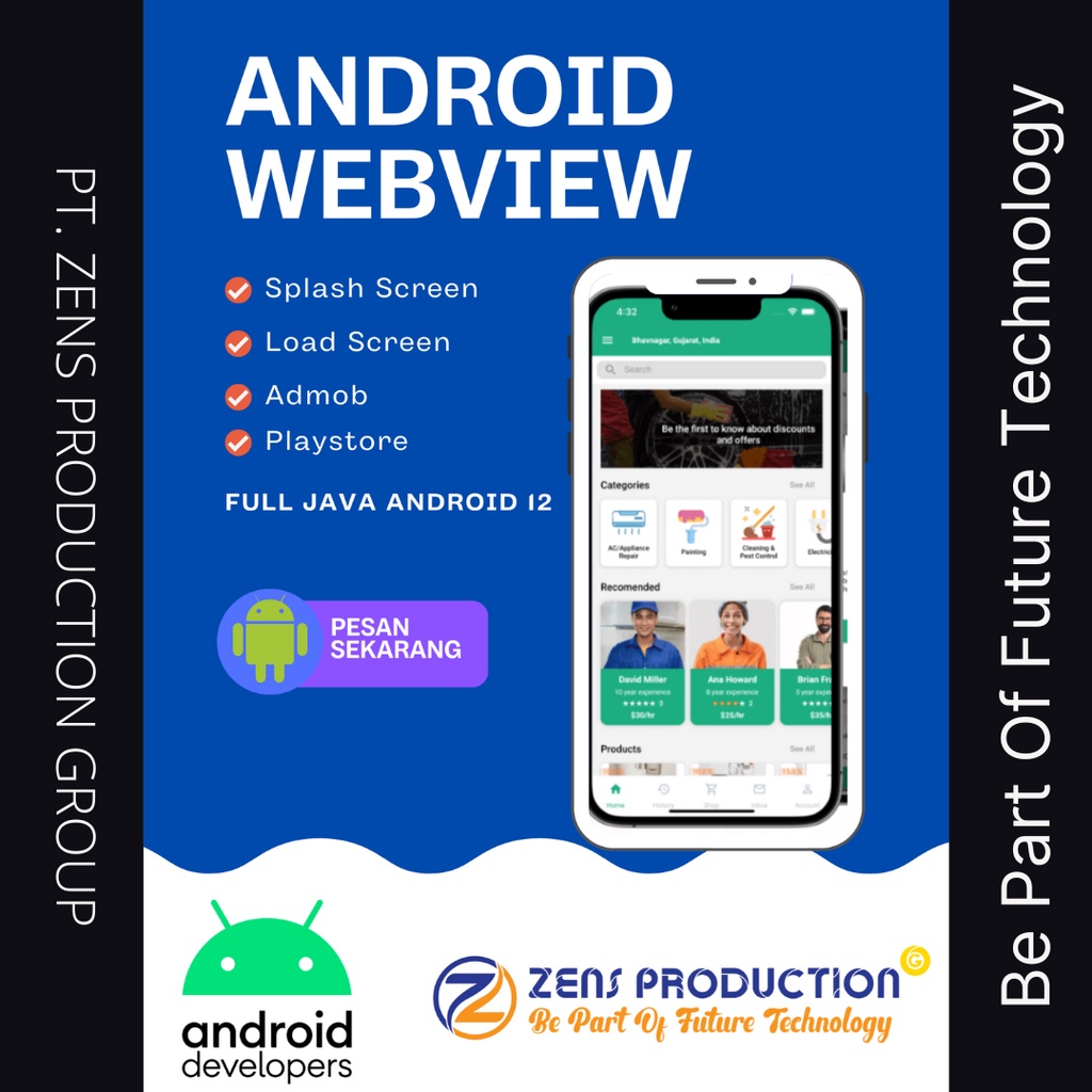 JASA ANDROID WEBVIEW PROFESIONAL - Convert Website to App