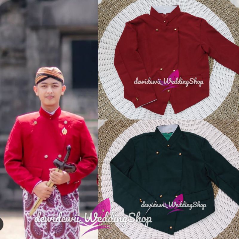 Beskap Solo - Warna Maroon | Model Dimas