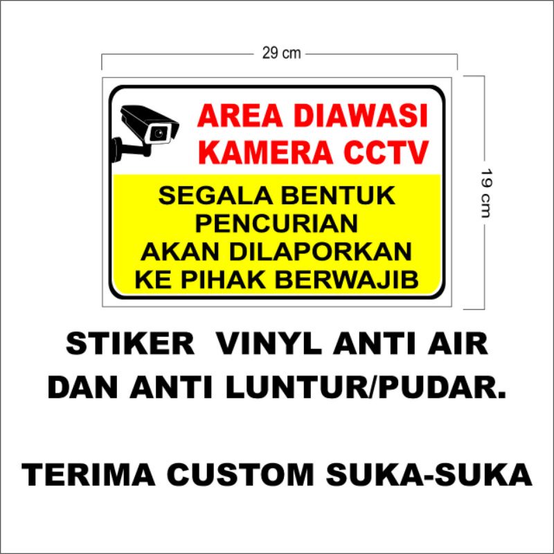 

STIKER SIGN UKURAN 29X19CM MURAH
