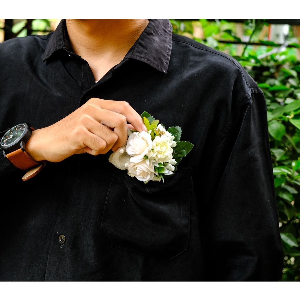 CORSAGE BUNGA JAS PENGANTIN PINK