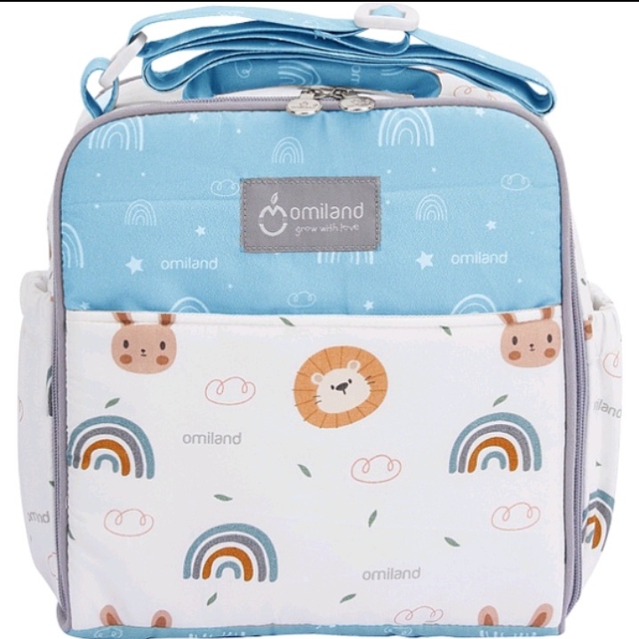 Omiland Tas Bayi Multifungsi Kecil / Medium / Besar Saku Print Rainbow Series