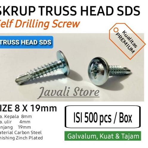 Baut Skrup Truss Head SDS Self Drilling Screw 8X19mm (3/4 Inch) "BDM"