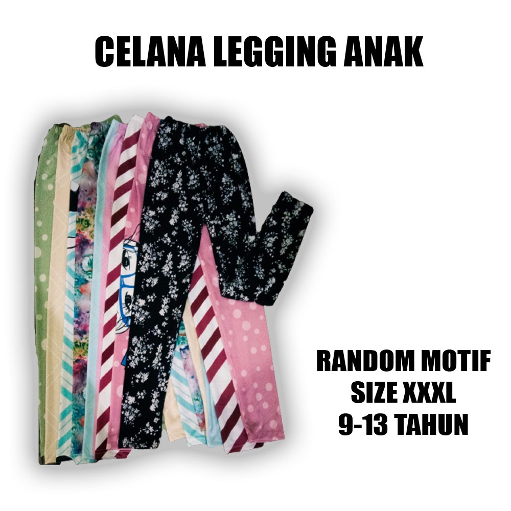 Celana Legging Anak | Motif dan Polos| Random