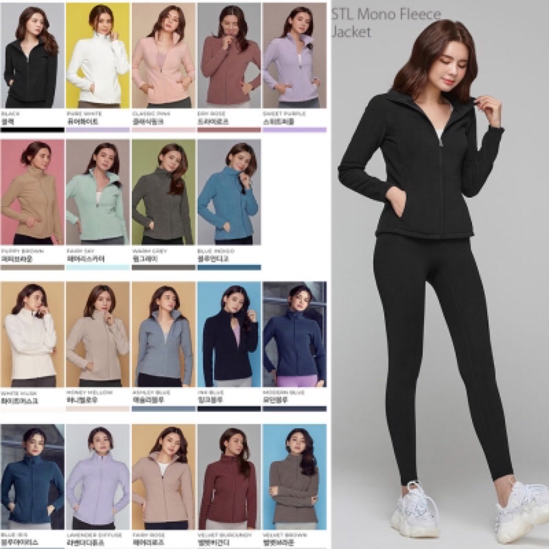 [7 COLOURS] STL Mono Fleece Jacket - Jaket Wanita Branded