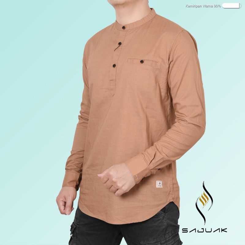 BAJU KEMEJA KOKO KEMKO PRIA LENGAN PANJANG WARNA TERBARU TWILL COTTON ORIGINAL SAJUAK TP1