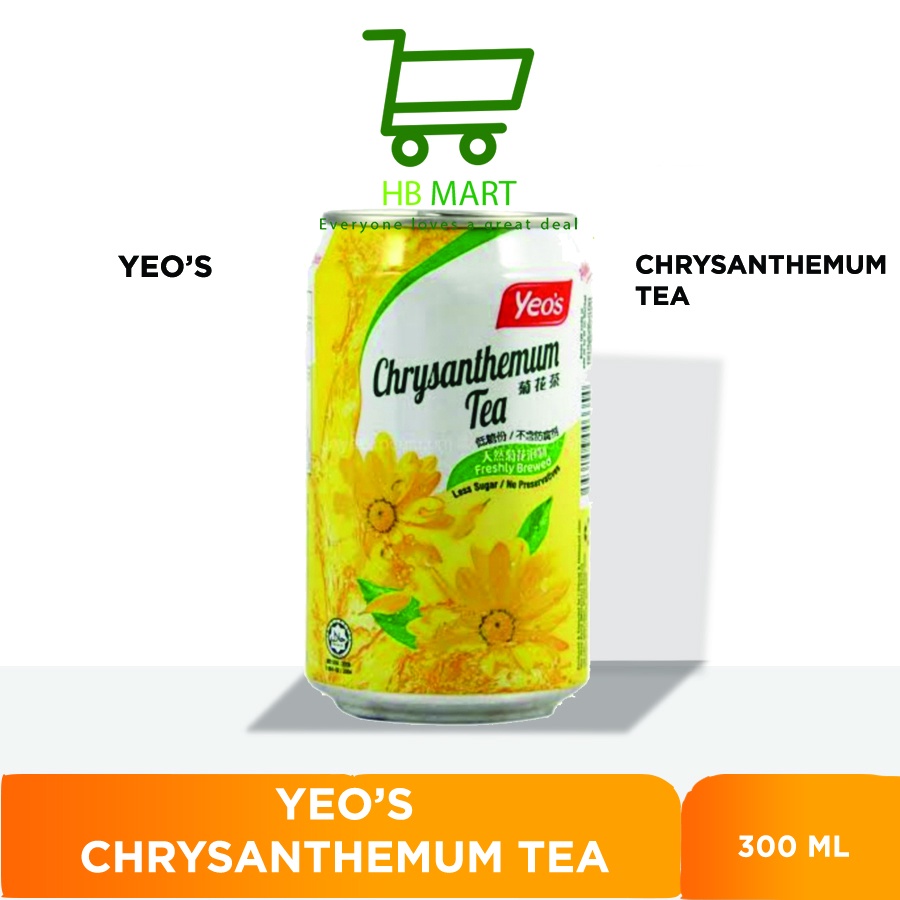 

Yeo's Chrysanthemum Tea 300 ml / JASMINE GT / SOYA BEAN / CINCAU Drink 300 ml