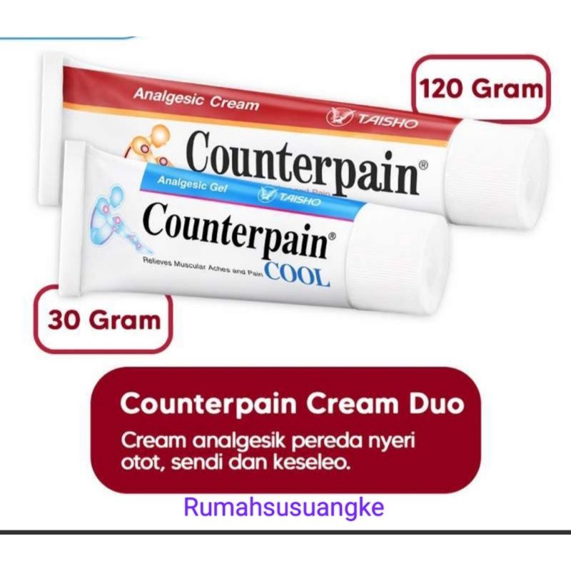 Counterpain duo 120gr free 30gr &amp; 30gr free 15gr(exp 2025)