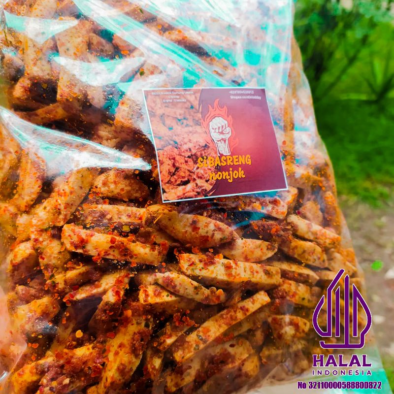 Jual Basreng Daun Jeruk Isi 500 Gram Stik Basreng Viral Halal