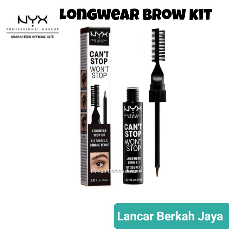 NYX Professional MakeUp Can't Stop Won't Stop Longwear Brow Ink Kit MakeUp