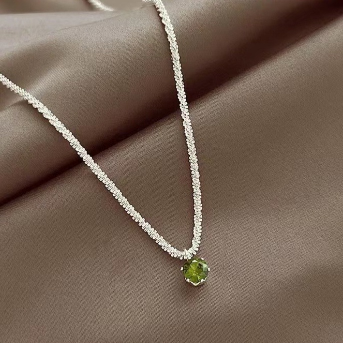 Kalung Rantai Klavikula Hias Liontin Bintang Berkilau Gaya Retro Untuk Wanita