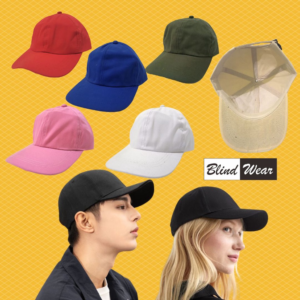 Topi Baseball Cap Besbol Hat Premium Polos BlindWear Cowok Cewek