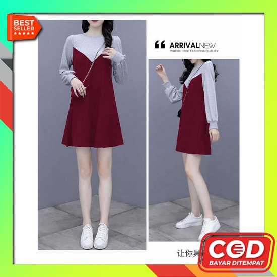 Dress Brukat Baju Kondangan Pesta Imlek Cheongsam Brokat Gliter Velvet Import Wanita Gaun Midi Pesta