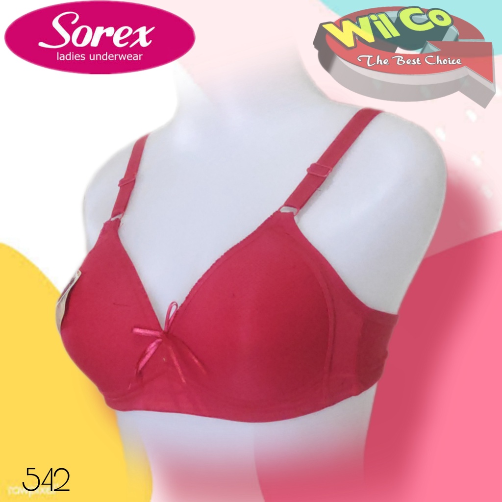 K542 - BRA WANITA SOREX TANPA KAWAT BUSA TIPIS CUP A/B SIZE 36 - 42 EXTRA COMFORT