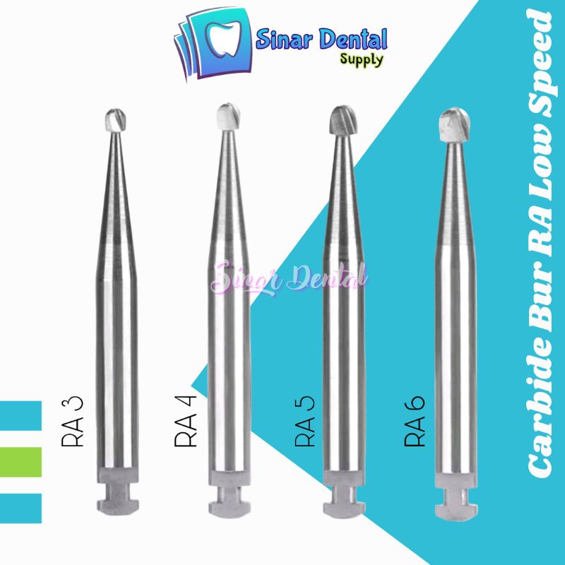 Dental Bur Metal Bulat Fisur Low Speed Bur Tulang Carbide Tungsten Round Fissure Bur Lowspeed Bur Gi