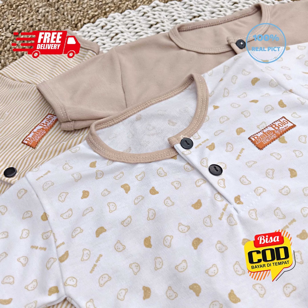 SALE 7.7 Serian Coklat Susu - 3 pcs Jumper Bayi Segitiga COKLAT SUSU SERIES 0 sd 6 Bulan merk SNI Bolo - Bolo / Baju Bayi Jumper Serian Coklat Susu